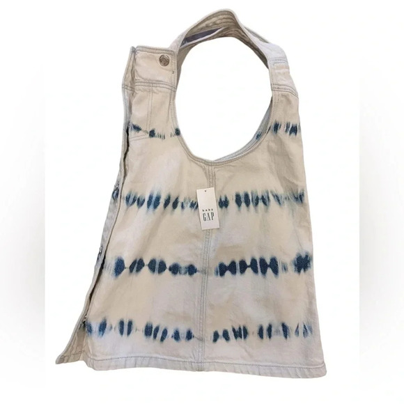 Gap Blue Tie Dye Overall  Dress Size 4 - Picture 5 of 9